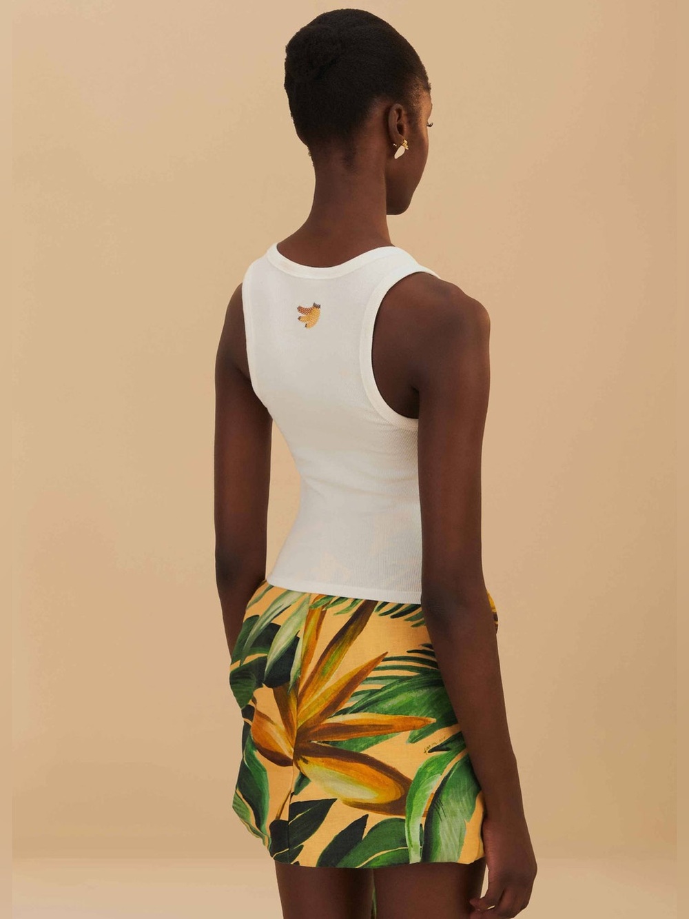 Farm Rio: Banana Embroidered Off White
Tank Top - Picture 2 of 10